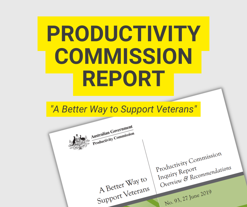 Productivity Commission Report - A Better Way to Support Veterans